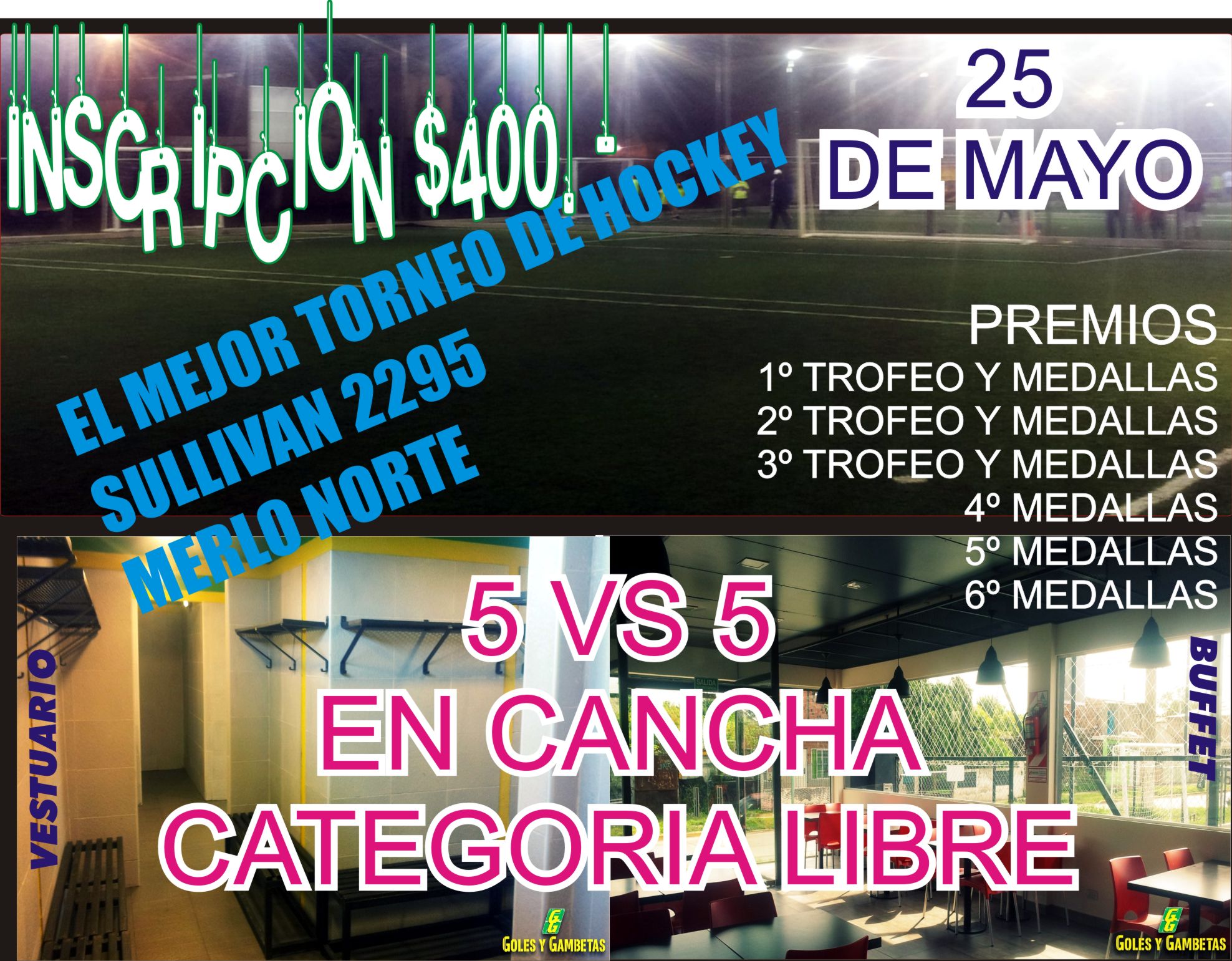 Hockey Sobre Hierba  Torneo Goles Y Gambetas Modalidad 5 Vs 5 Sede Merlo Norte