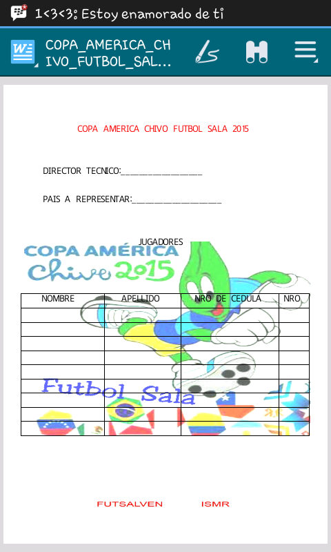 Futbol sala  Copa America Fútbol Sala Chivo 2015