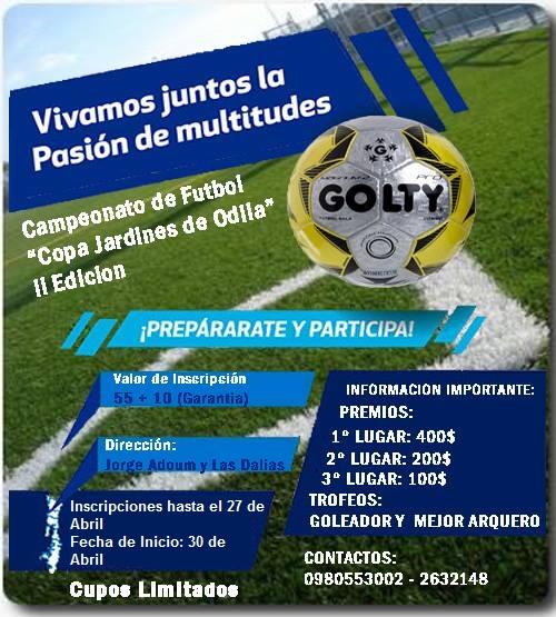 Futbol Copa Jardines De Odila 2da Edicion